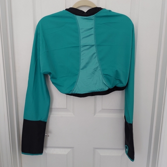Moxie Cycling Bolero Jacket Black/Aqua Large NWT - Picture 2 of 8